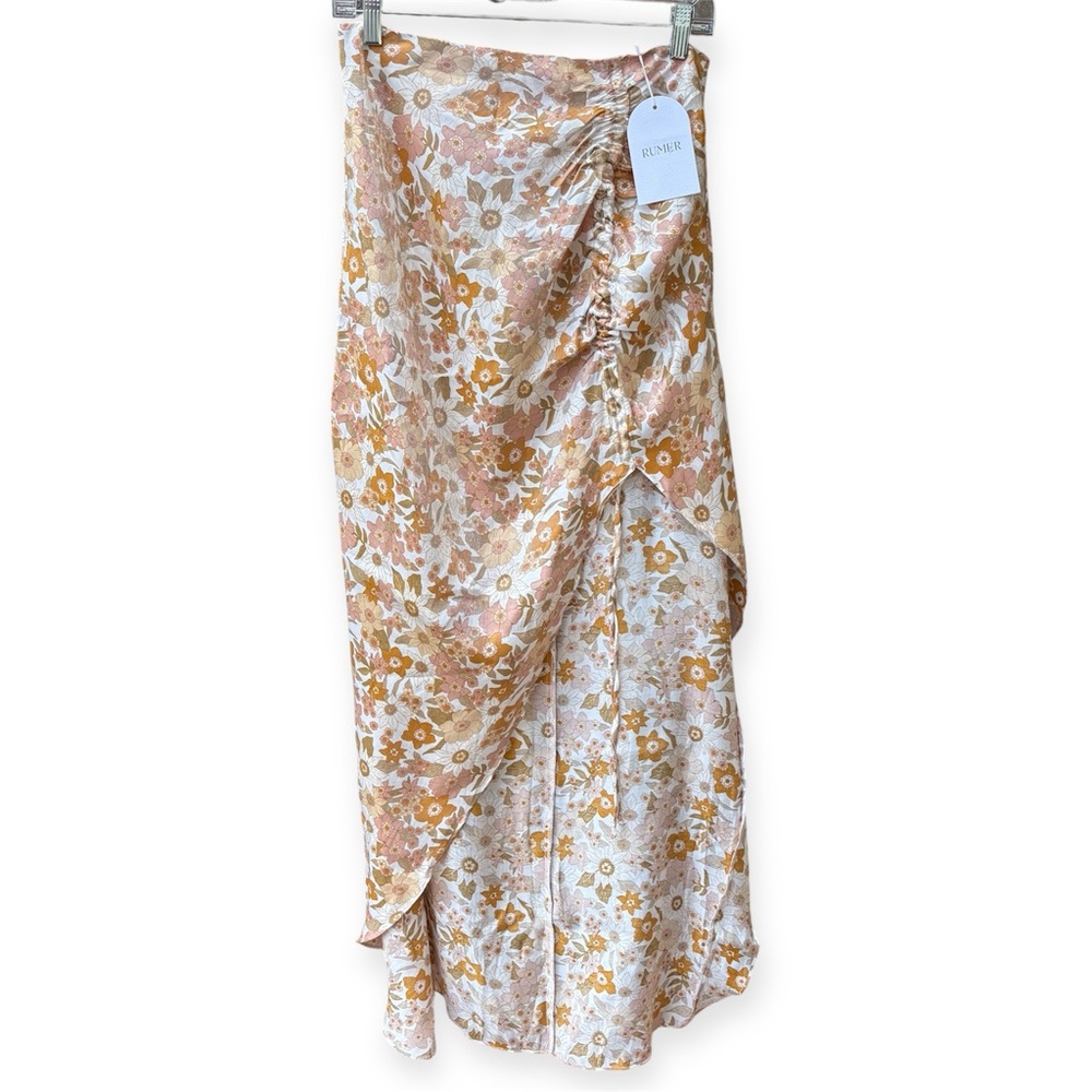 Rumer Paloma Floral Hi-Low Hem Skirt NWT Sz L